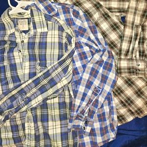 Mossimo Supply Co Plaid Long Sleeve Athletic fit